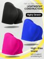 3pcs Seamless Solid Color Sports Shorts