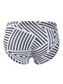 Men's Color Blocking Striped Triangle Underwear