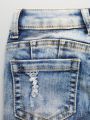 Young Girl's Distressed Jeans