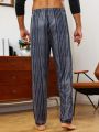Men Striped Print Sleep Pants