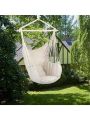Hammock Chair Durable Solid Color Hanging Chair With Two Pillow For Home Decoration