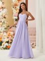 SHEIN Belle Minimalist Style Bridesmaid Cami Dress