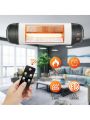 Wall-Mounted Electric Patio Heater for Indoor&Outdoor, 500/1000/1500W Space Heater with Remote Control, 24H Smart Timer, Room Heater for Bedroom Backyard Basement