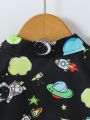 SHEIN Kids QTFun Little Boys' Space Element Printed Shirt