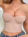 Solid Underwire Push Up Corset Top