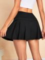 SHEIN Tennis Casual Women's Sport Skirt With Pockets