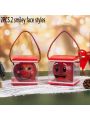 Christmas Gift Pet Christmas Eve Apple Box Red Transparent Ping An Fruit Packaging Box Candy Portable 2pcs