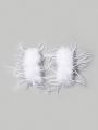 SHEIN Belle Ostrich Feather Hair Clip, Suitable For Daily Or Party Use