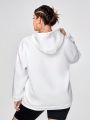 Pretty Bratty Women'S Plus Size Hooded Sweatshirt With Stand Collar