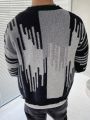 Men's Drop Shoulder Color Block Sweater