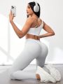 SHEIN Yoga Basic New Arrival High Waist Butt Lifting Naked Feeling Yoga Fitness Leggings