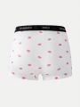 Men's Elephant Pattern Boxer Briefs With Lettered Waistband