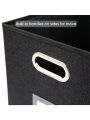 SUPERJARE File Box for Hanging Files, Set of 2, Storage Office Box, Durable MDF Board & Linen Fabric, File Storage Organizer for Letter/Legal