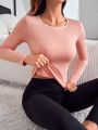 Women's Round Neck Long Sleeve Thermal Top