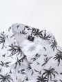 Manfinity RSRT Men's Coconut Tree Print Gradient Short Sleeve Shirt