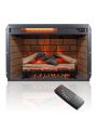 60 Inch Electric Fireplace Entertainment Center With Door Sensor-Jasmine white color