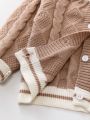 New Autumn Winter Baby Knitted Splicing Sweater Set