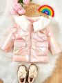Unisex Baby Pink Laser Colorful Puffer Coat, Cool Street Style, Popular On Social Media