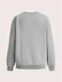 SHEIN Maternity Solid Color Fleece Sweatshirt (3pcs Set)