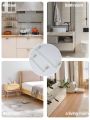 SHEIN Basic living 1PC White Single Rod Towel Rack Cabinet Door Back Type Hanging Rack Non-punched Towel Rod