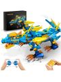 Remote & APP Control Dragon Building Kit RC Dragon Building Block Kit Educational Birthday Gifts Toys for 7 8 9 10 11 12-15 Years Old Boys Girls