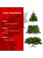 6-FT Artificial Christmas Tree with 1600 Tips,No Light, Unlit Hinged Spruce PVC/PE Xmas Tree for Indoor Outdoor, Green
