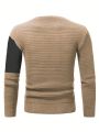 Men'S Contrast Color Sweater