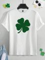 Manfinity Men'S Four-Leaf Clover Print T-Shirt