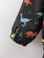 SHEIN Toddler Boys' Casual Dinosaur Printed Long Sleeve Jacket For Spring And Autumn