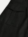 SHEIN Teenage Girls' Woven Solid Color Cargo Style Skirt With Pockets