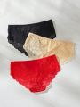 3pcs/set Lace Women's Triangle Panties