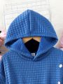 Tween Girls' Hooded Sweatshirt Dress With Textured Fabric