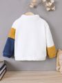 Baby Boy Color Block Coat Without Sweater