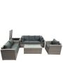Merax Patio Furniture Sets, 7-Piece Patio Wicker Sofa , Cushions, Chairs , a Loveseat , a Table and a Storage Box