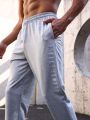 SHEIN Fitness Men's Sports Pants With Drawstring Waist And Diagonal Pockets