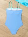 Teenagers' Colorblock One-piece Swimsuit