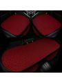 3pcs Universal Single-piece Breathable Non-slip Backless Seat Cushion Set For Car, Women, Linen Material, Suitable For Summer