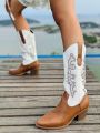 Embroidered Outdoor Comfortable Western Style Women's Boots