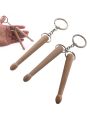 Mini Drum Baseball, Key Chain Gum Drum Baseball, Key Chain Gifts For Birthday Holiday (with 4-Link Chain)