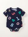 Baby Boys' Cute Daily Casual Digital Printed Bodysuit