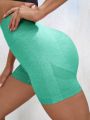 Yoga Basic Colorblock Scrunch Butt Seamless Sports Shorts