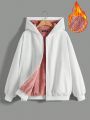 SHEIN Coolane Women's Plus Size Fleece Hooded Jacket
