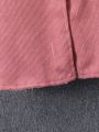 SHEIN Kids Nujoom Girls' Long Sleeve Fleece Lined Warm Long Coat In Pink (for Big Kids)