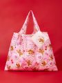 SCOOBY-DOO X SHEIN Foldable Portable Pink Heart Design Shopping Bag
