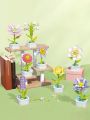 1pc Building Bricks Flower Blind Box, Suitable For Daily Play