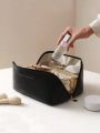 Large Capacity Travel Cosmetic Bag Portable Leather Cosmetic Bag Women Bathroom Wash Bag Multifunctional Toiletry Kit