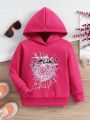 Young Girl Spider Web Graphic Hoodie
