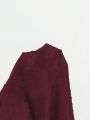 SHEIN LUNE Women's Plus Size Swiss Dot Ruffle Edge Shirt
