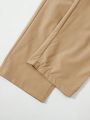 SHEIN Kids KDOMO Tween Boys Solid Color Multi-Pocket Cargo Pants