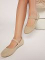 Wide Fit Nubuck Mary Jane Flats